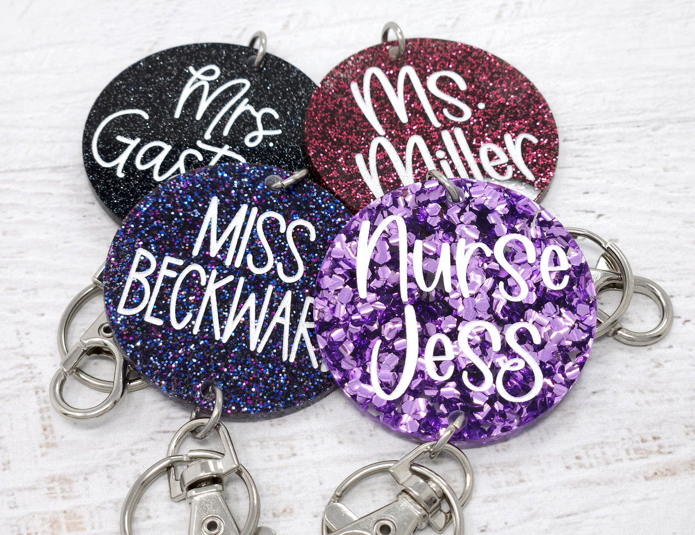 Replacement Acrylic Name Only Charm - No lanyard