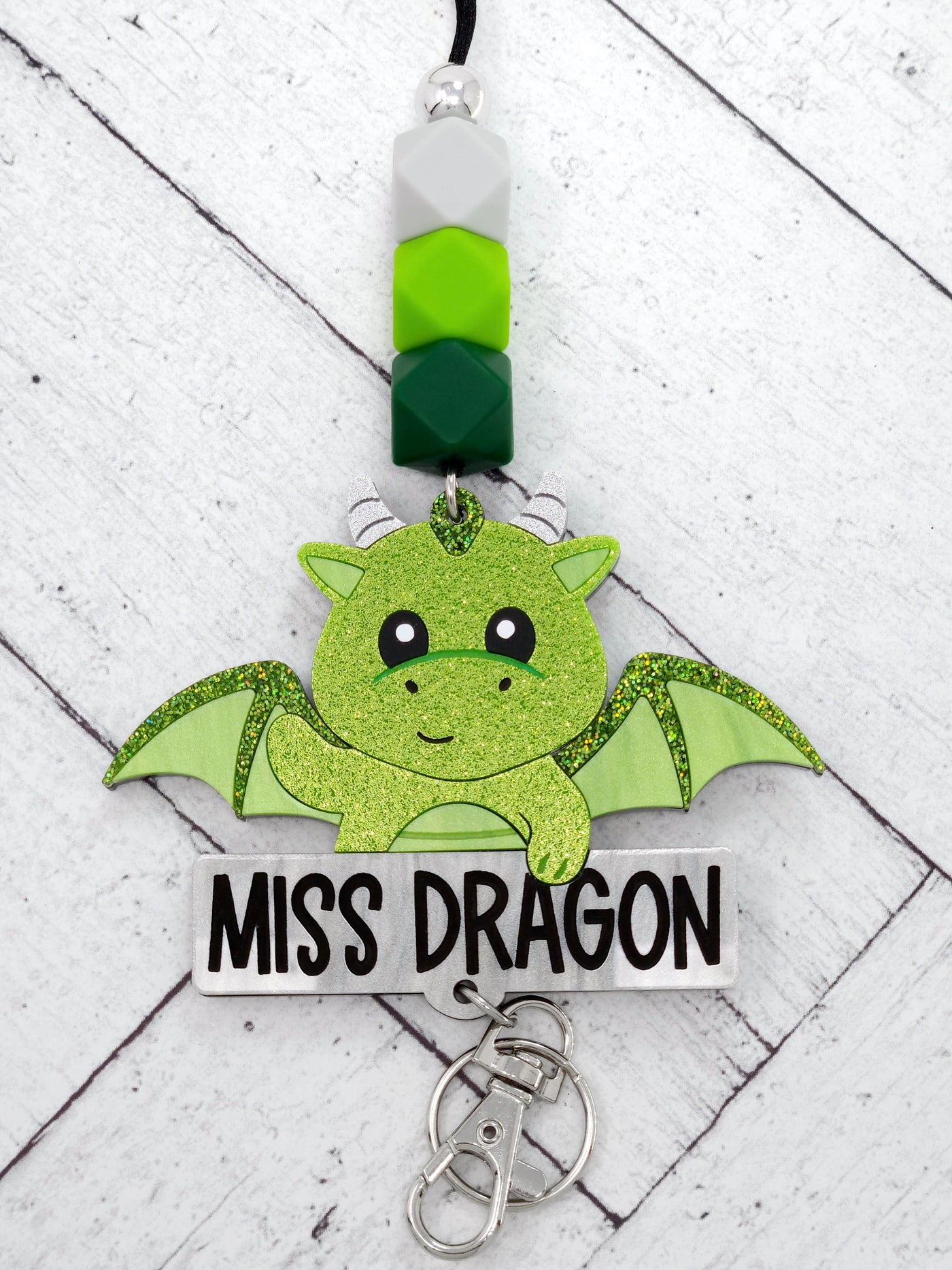 Personalized Acrylic Dragon Lanyard