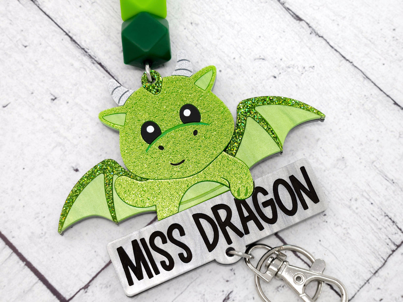 Personalized Acrylic Dragon Lanyard