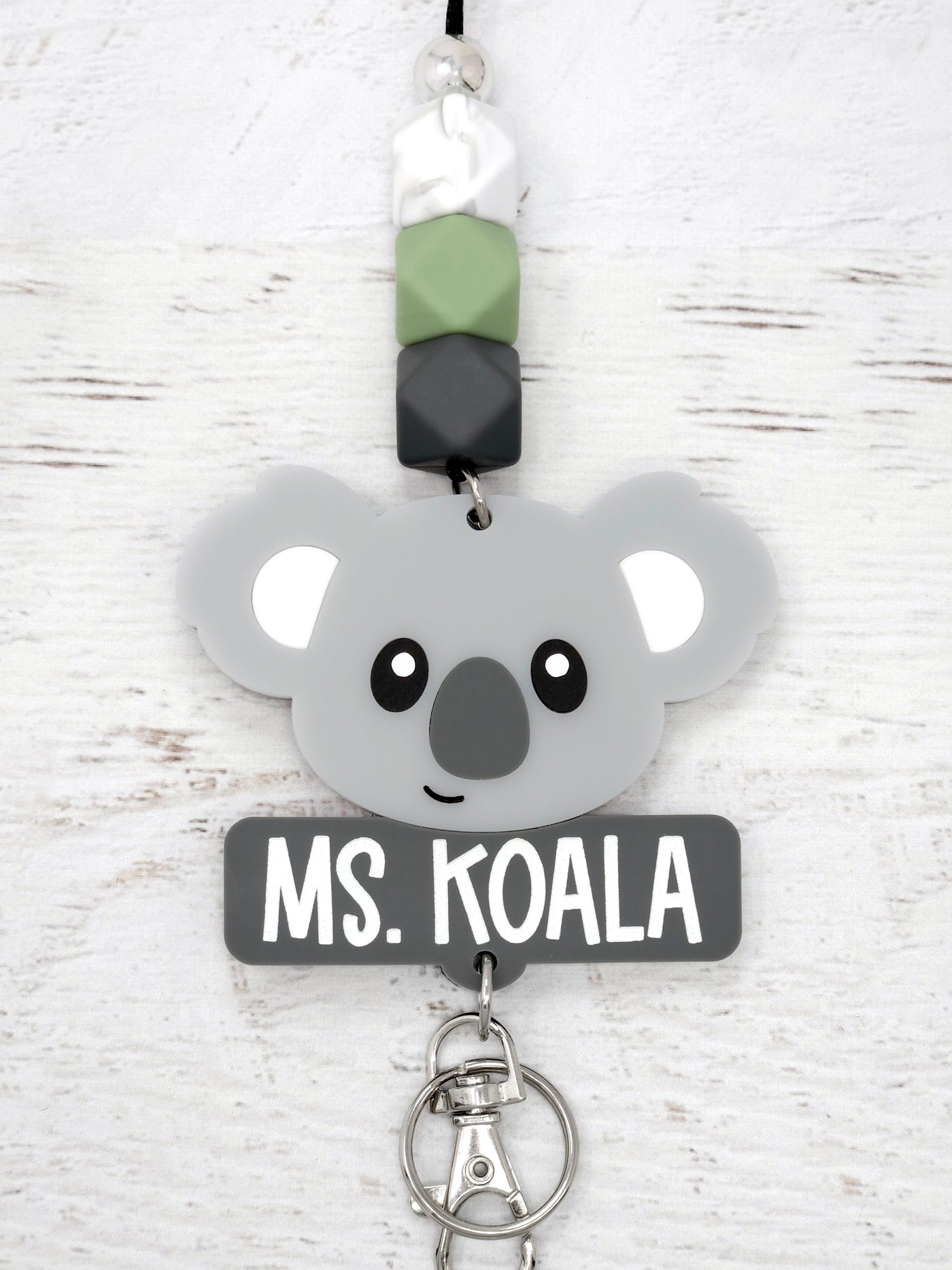 Personalized Acrylic Koala Lanyard