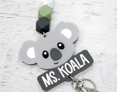 Personalized Acrylic Koala Lanyard