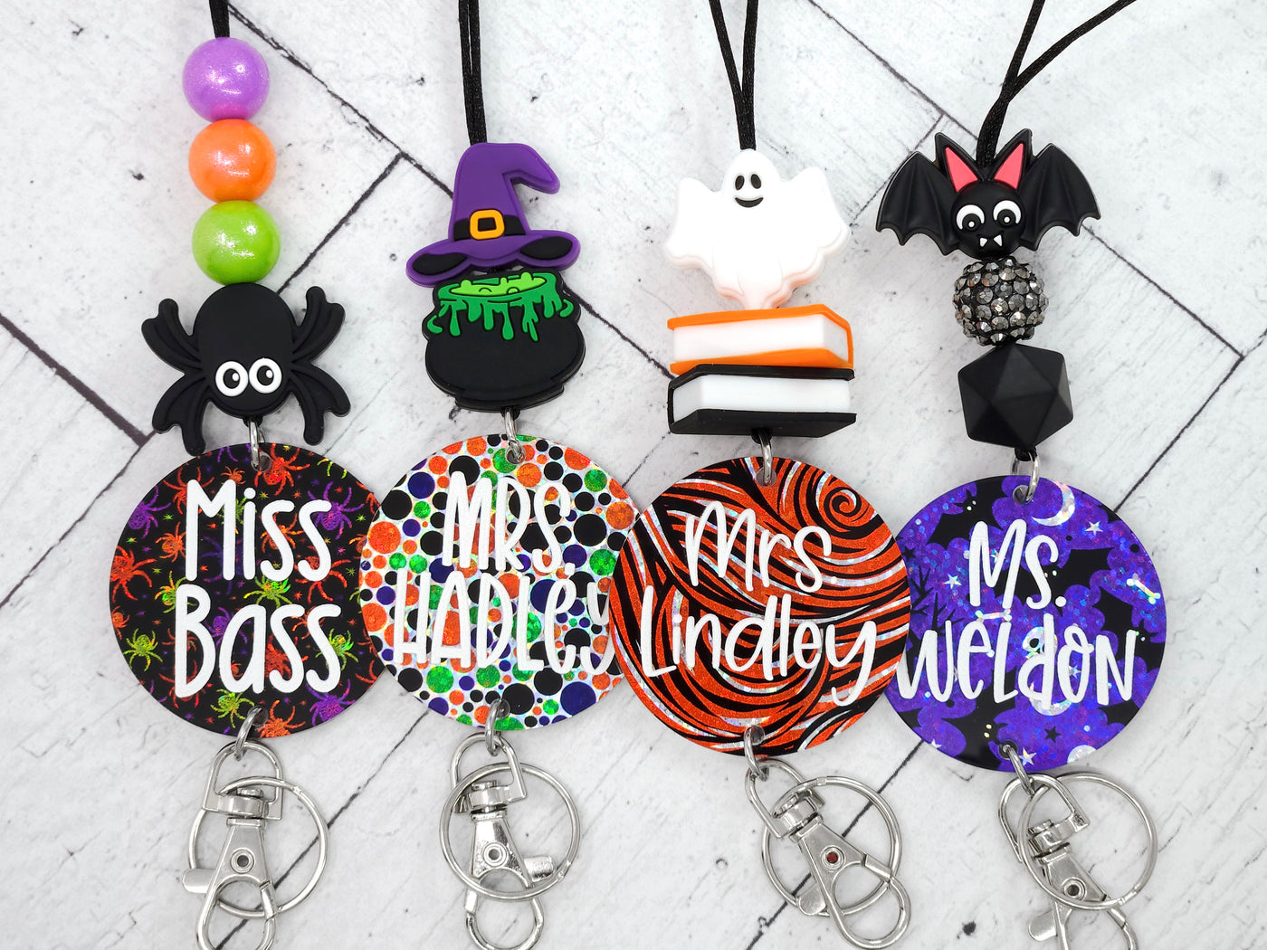 Personalized Halloween Acrylic Lanyard