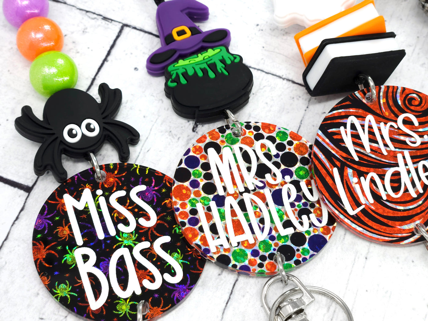 Personalized Halloween Acrylic Lanyard