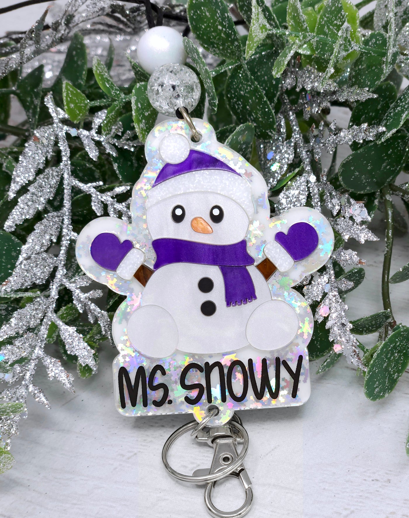 Personalized Snowman Lanyard