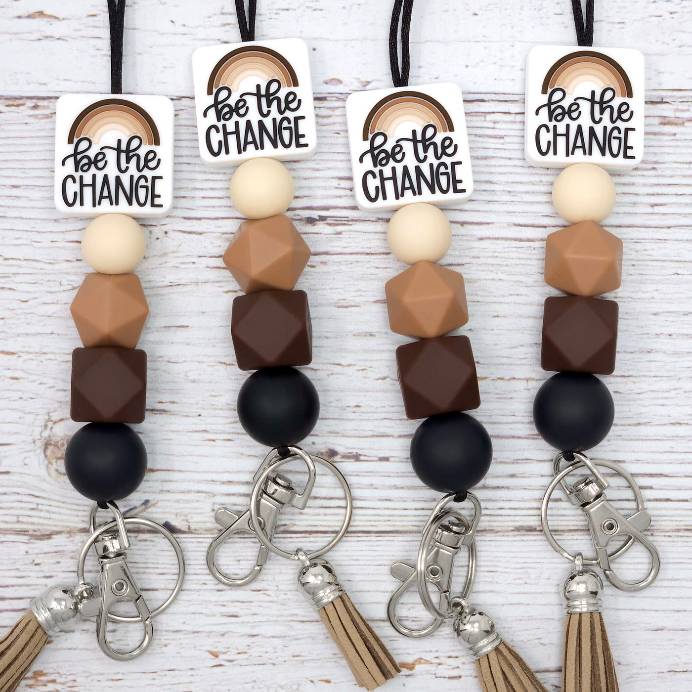 Be the Change Silicone Lanyard