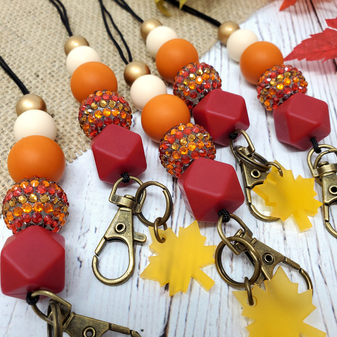Autumn Silicone Lanyard