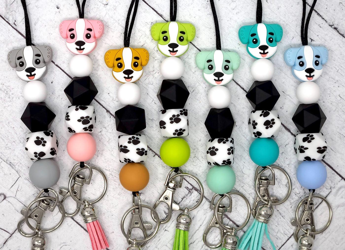 Colorful Puppy Lanyard