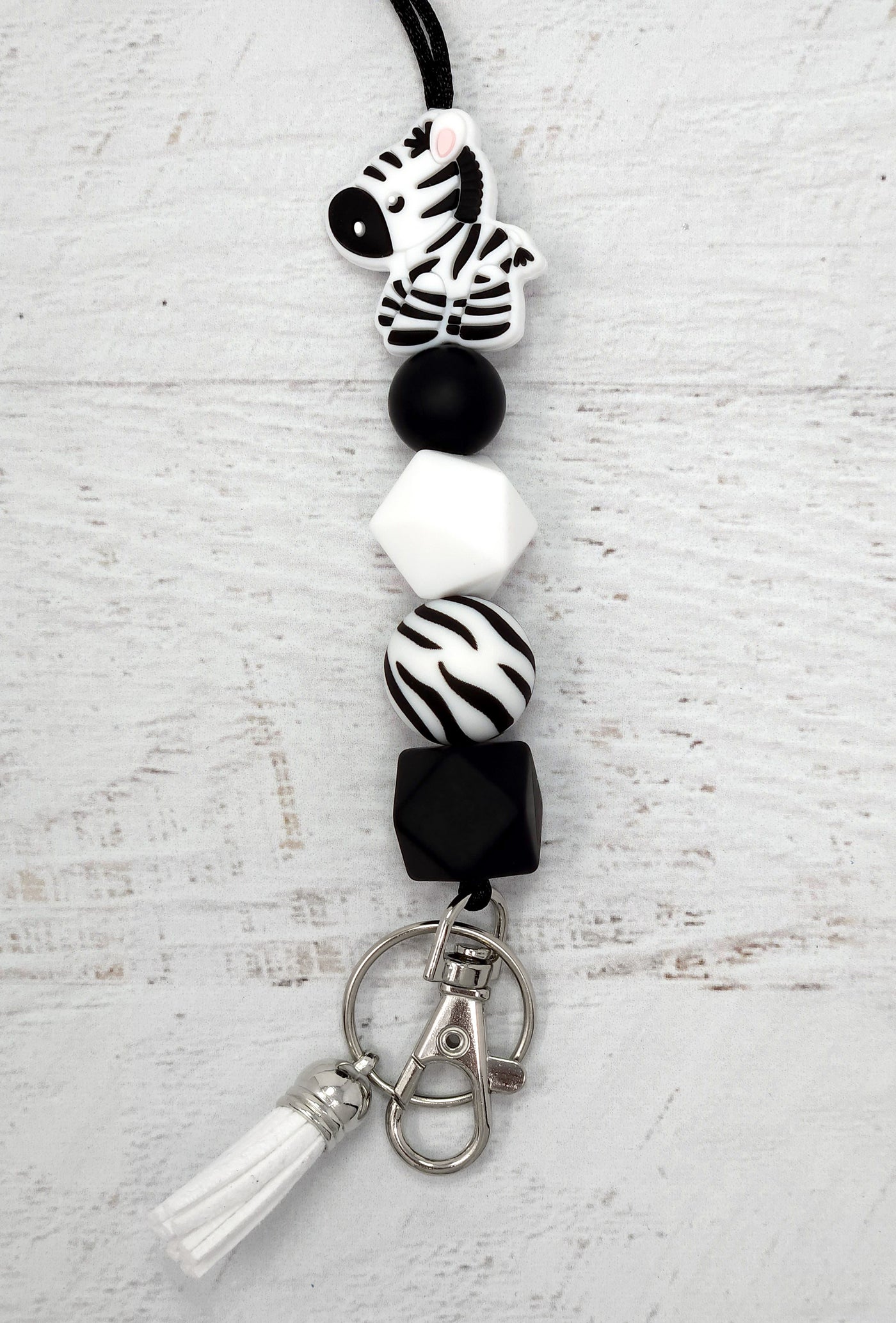 Zebra Silicone Lanyard