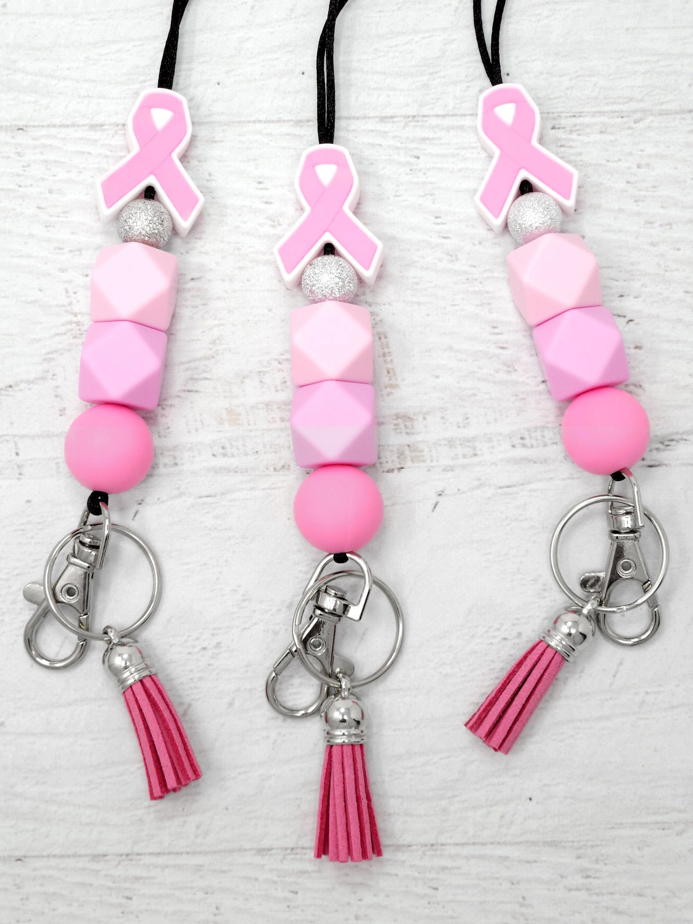 Breast Cancer Awareness Silicone Lanyard