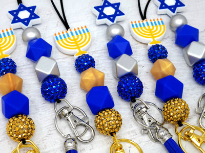 Hanukkah Silicone Lanyard
