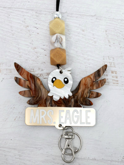 Personalized Acrylic Eagle Lanyard