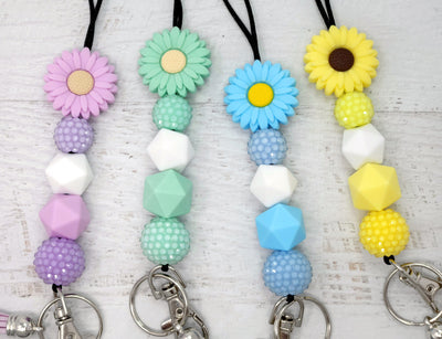 Spring Flowers Silicone Lanyard