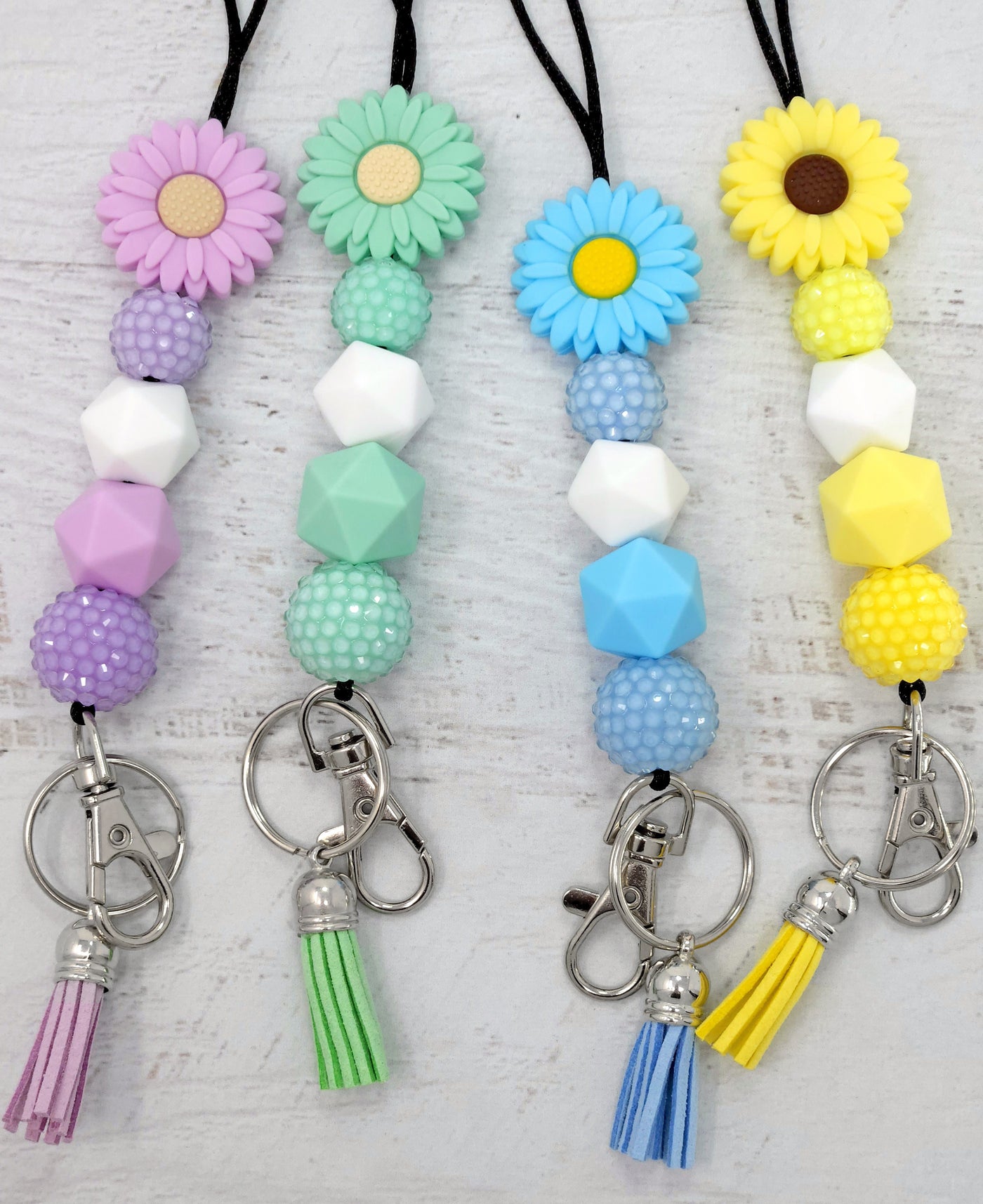 Spring Flowers Silicone Lanyard