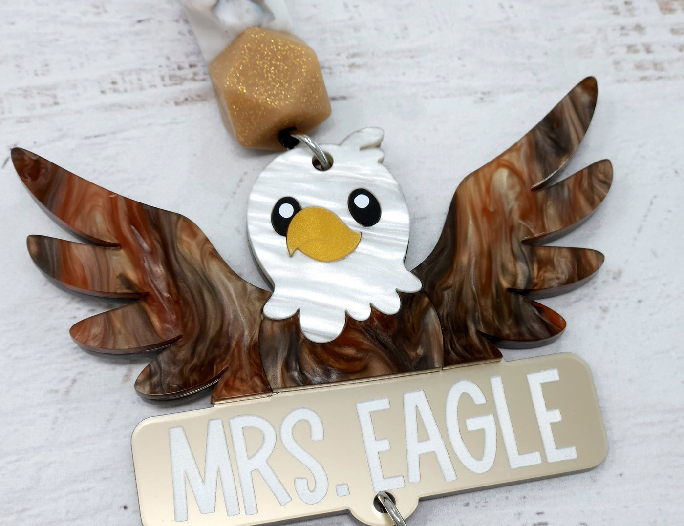 Personalized Acrylic Eagle Lanyard