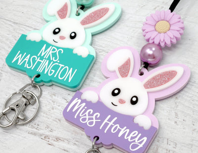 Personalized Easter Bunny Lanyard