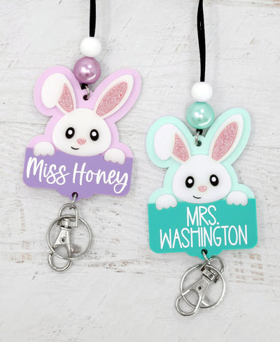Personalized Easter Bunny Lanyard