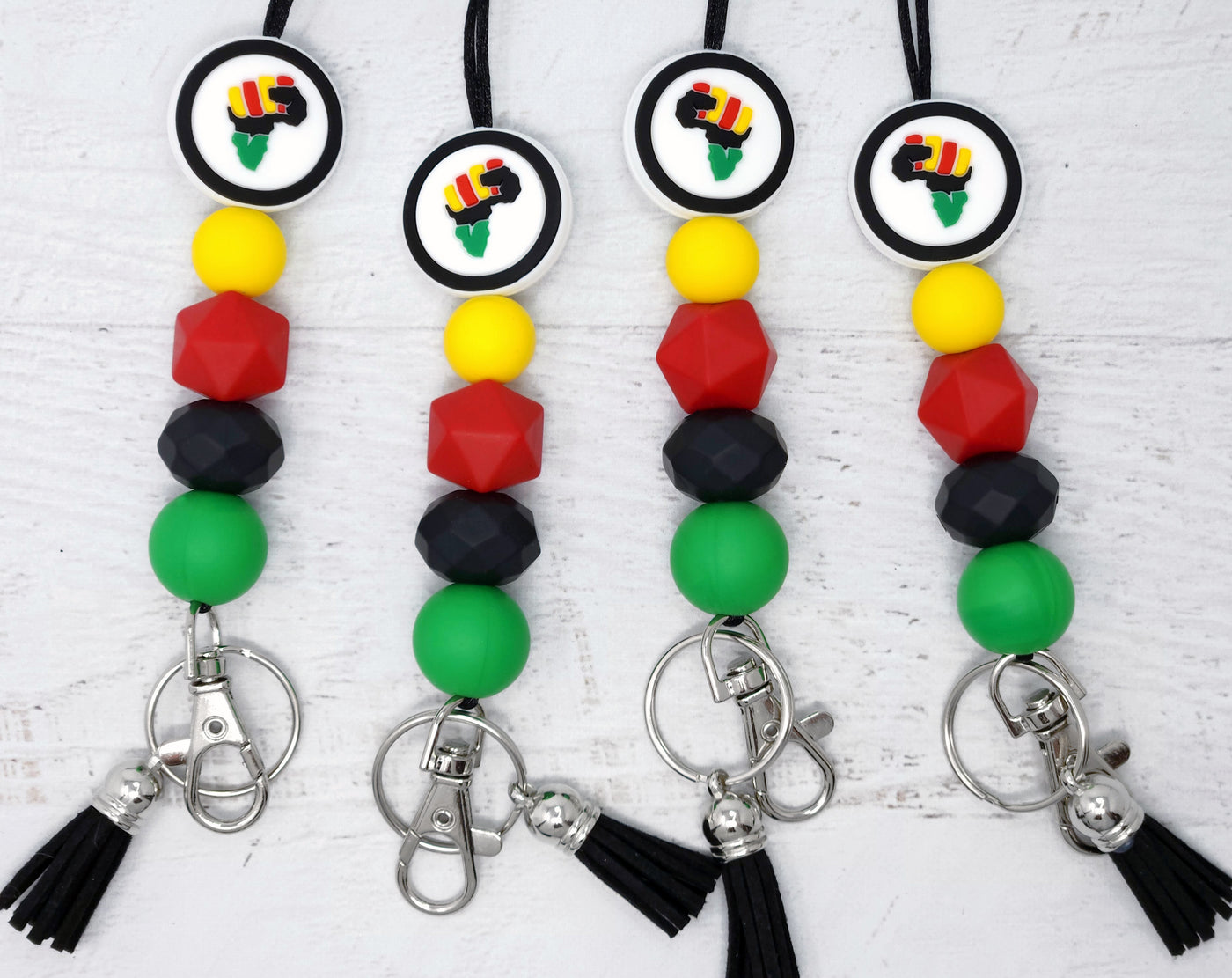 Black History Silicone Lanyard