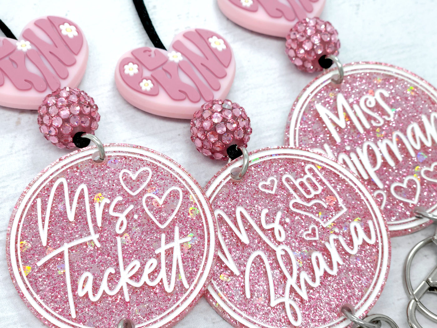 Be Kind Dusty Rose Personalized Acrylic Lanyard