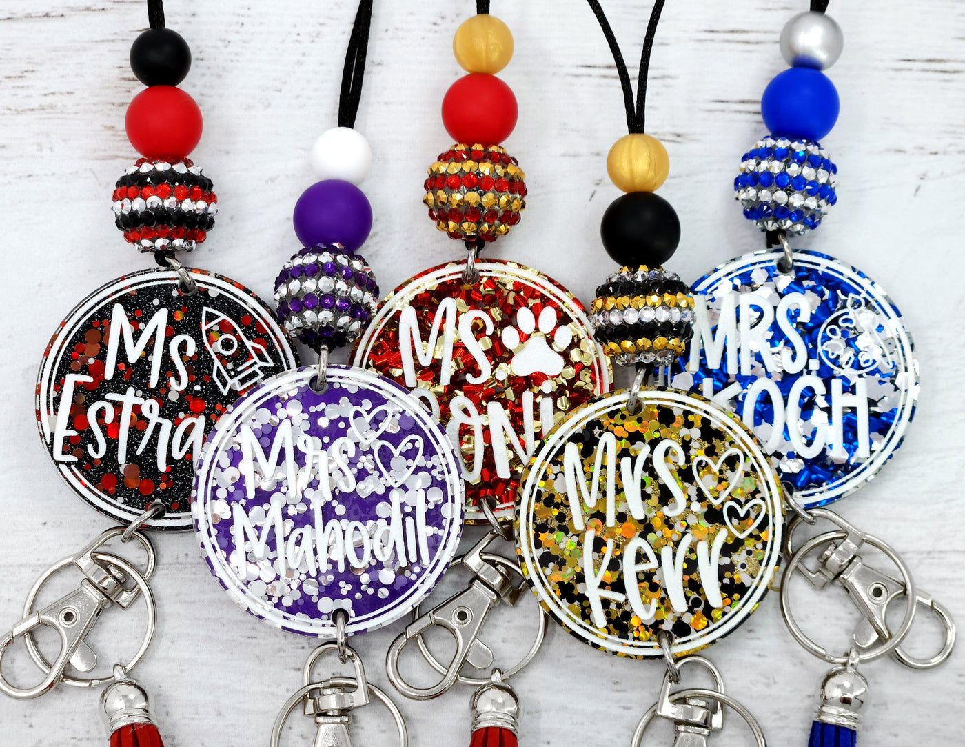 Team Colors Personalized Engraved Lanyard