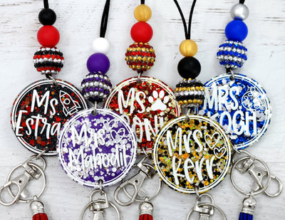 Team Colors Personalized Engraved Lanyard