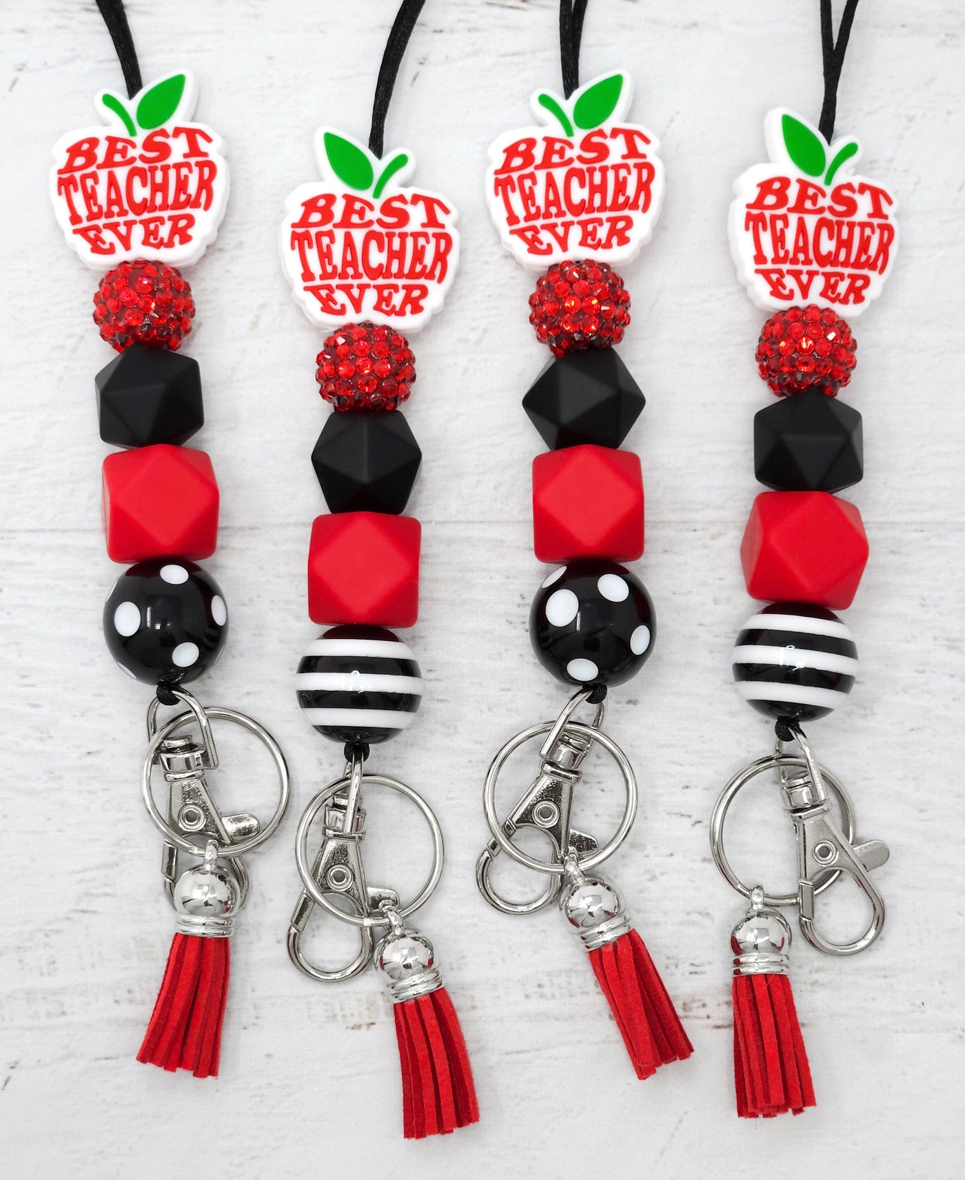 Best Teacher Ever Silicone Lanyard