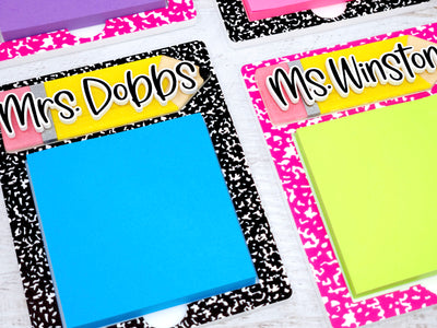 Composition Book Sticky Note Holder