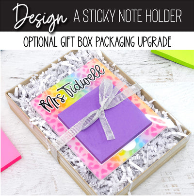 Rainbow Leopard Sticky Note Holder